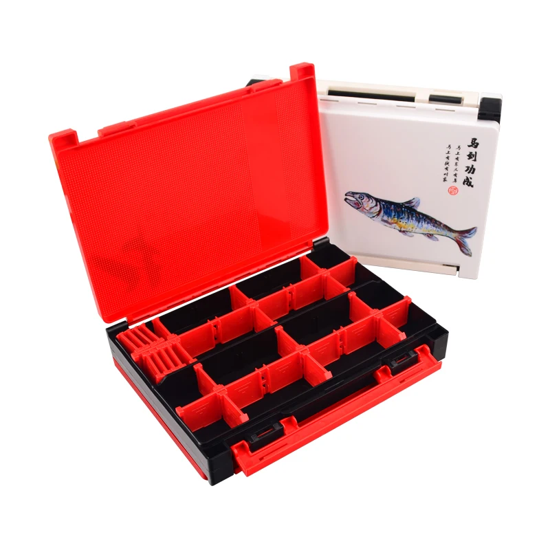 iLure High Quality Double Sided PP ABS Plastic Fishing Utility Box Tackle Box Fishing Lure Tackle Box