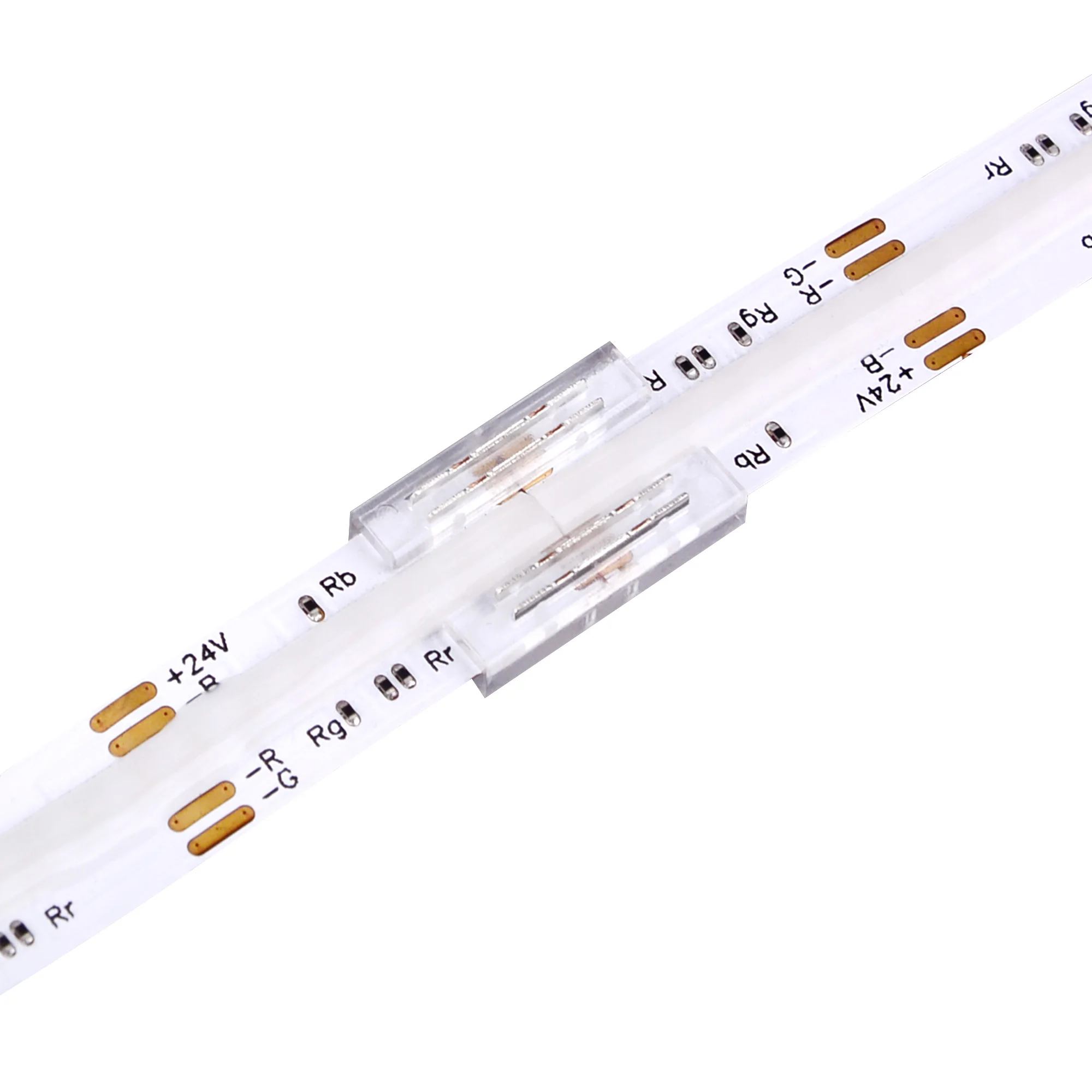 H-B4P 10mm 12mm 4 pin wire solderless qijie cob led strip connector for RGB