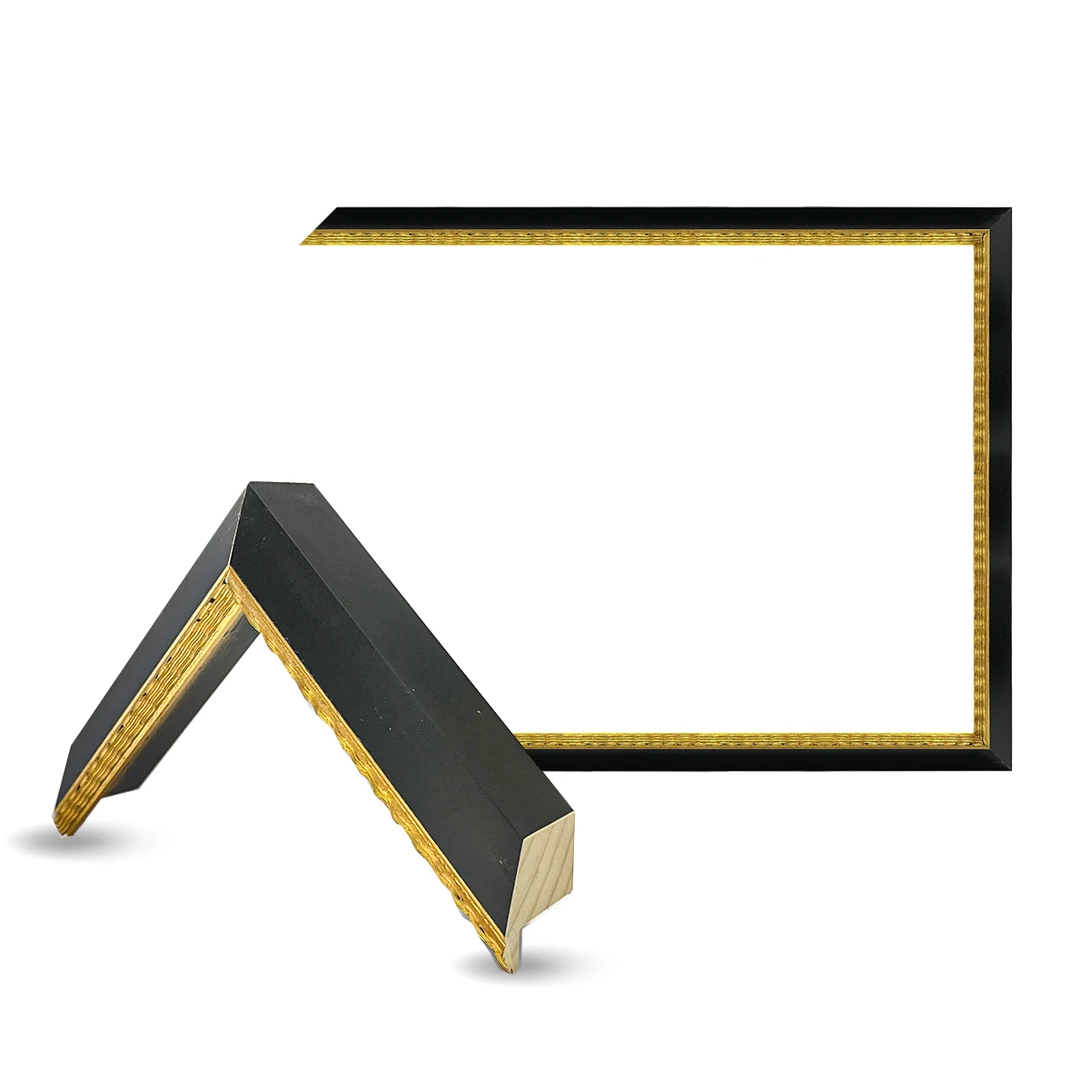 Experienced Factory Customized Free Sample Simple Photo Frame Gold Silver Lips Black Wood Frame Moulding for Picture