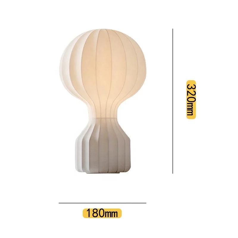 Modern Creative Indoor Table Lamp Silk Fabric Air Balloon Decor Ambient E27 Reading Table Light for Bedroom