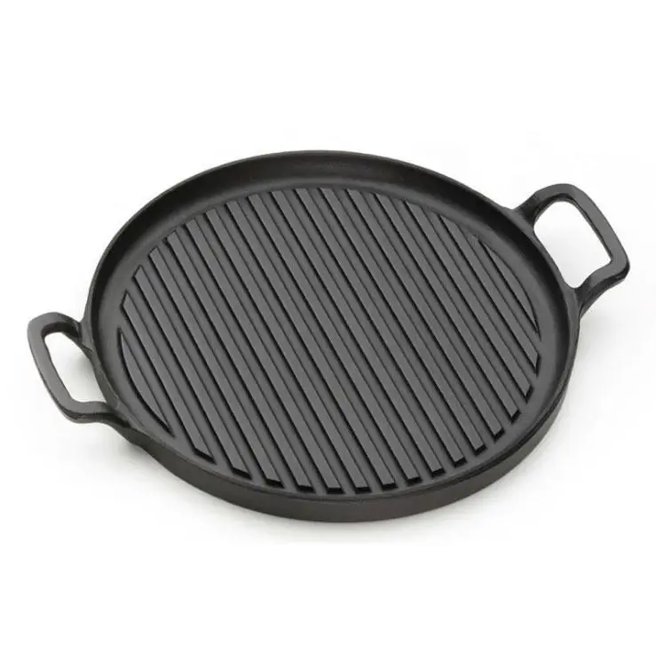 Wholesale Not Stick BBQ Cast Iron Griddles&Grill Pan for Home and Camping
