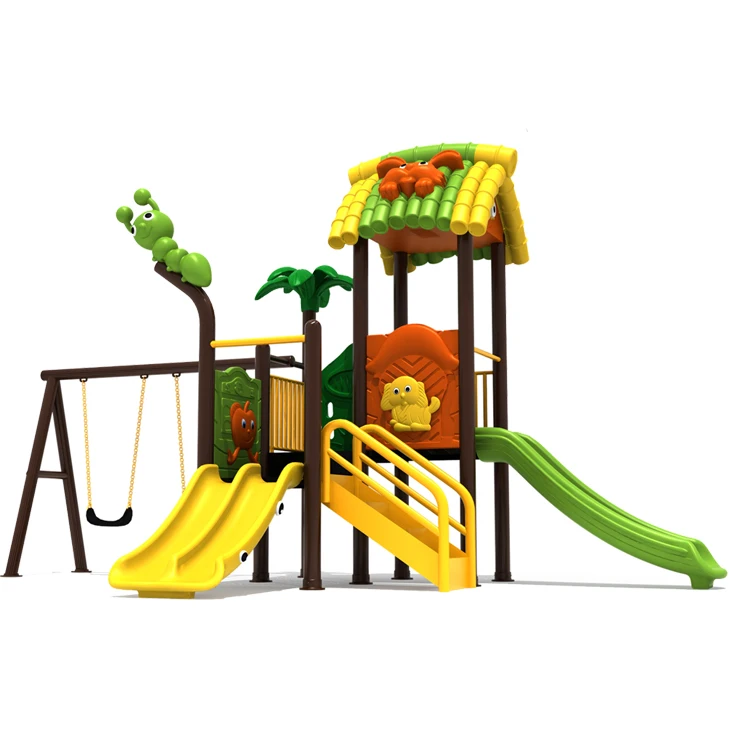 Color Kindergarten Playground Toys Children Plastic Play House With Slide big outdoor playground equipment for children