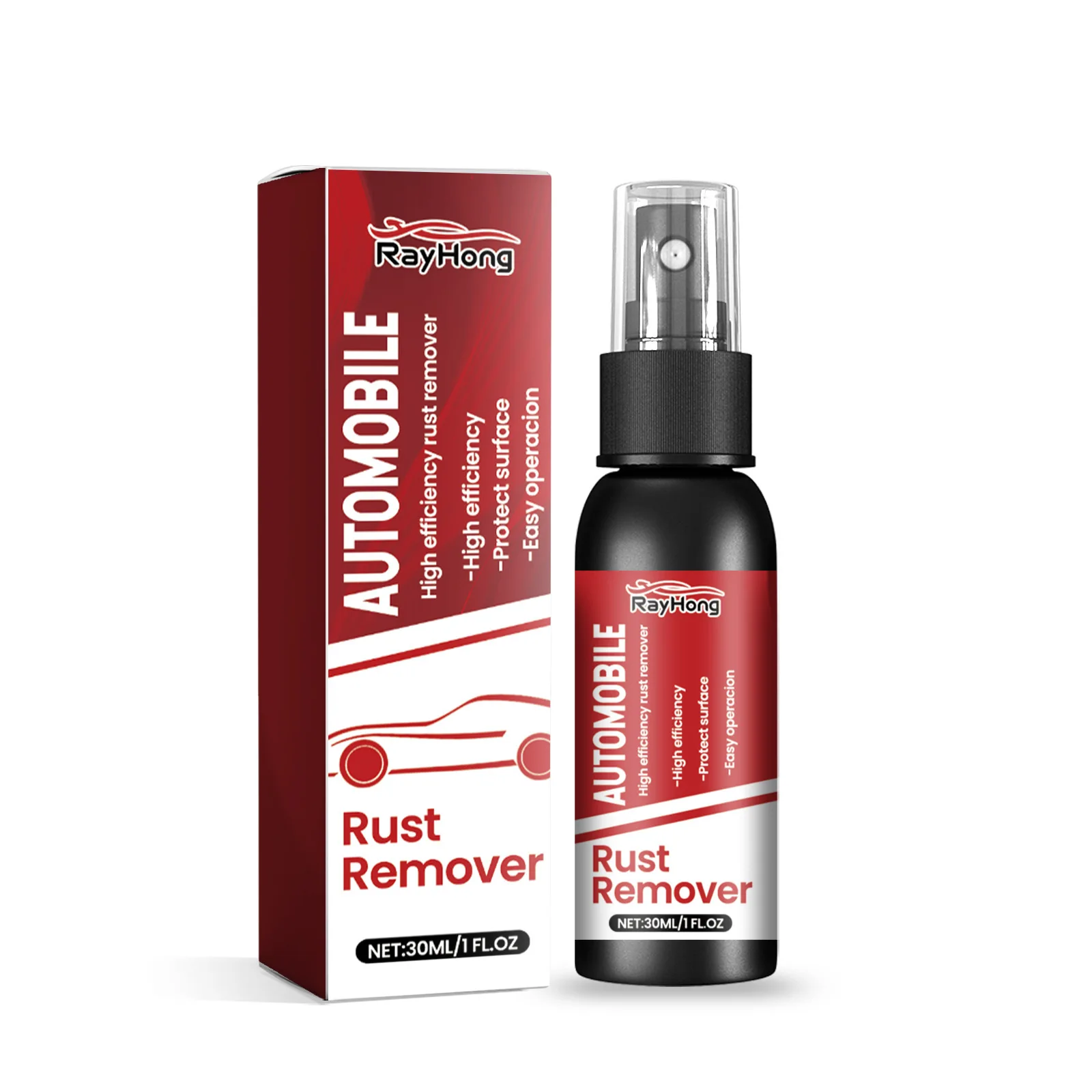 Private Label Rayhong Anti-rust Agent Metal Iron Rust Cleaner Spray Car Cleaning Automotive Automobile Rust Remover Spray