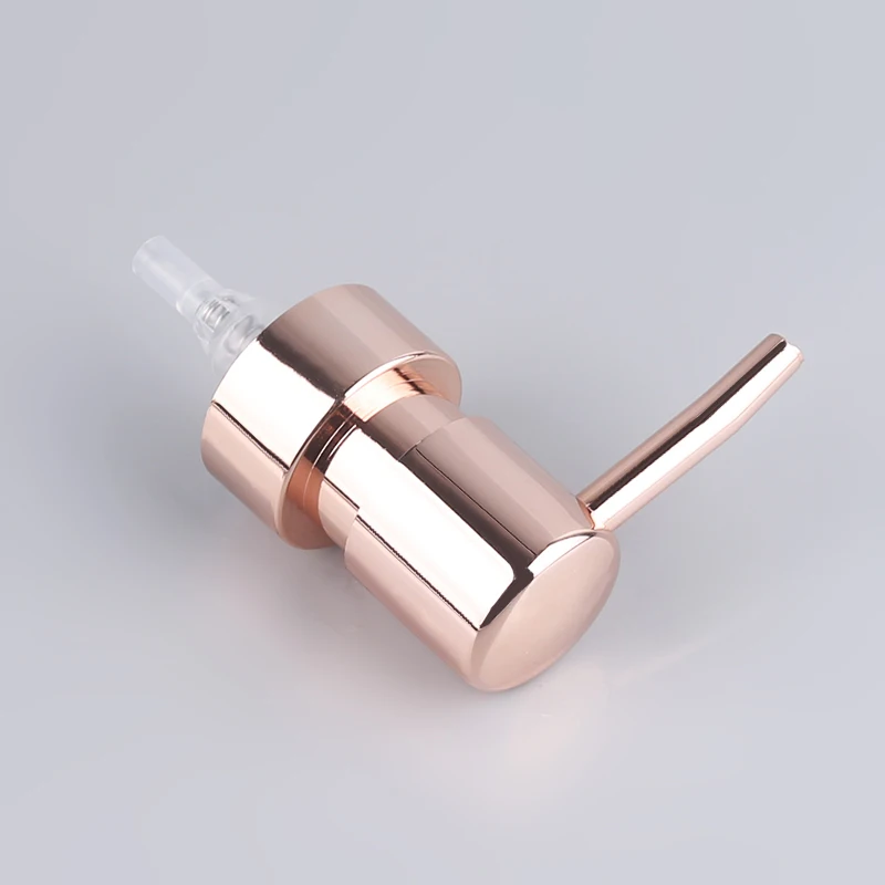 Plastic UV shampoo pumps body lotion 28/400 Rose Gold soap pump dispenser