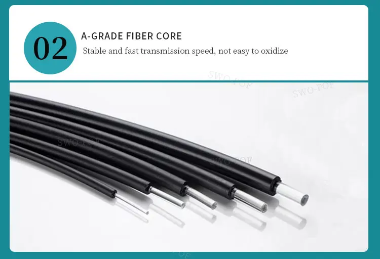 High quality 0.75mm outdoor communication cable customized length fiber optic cable