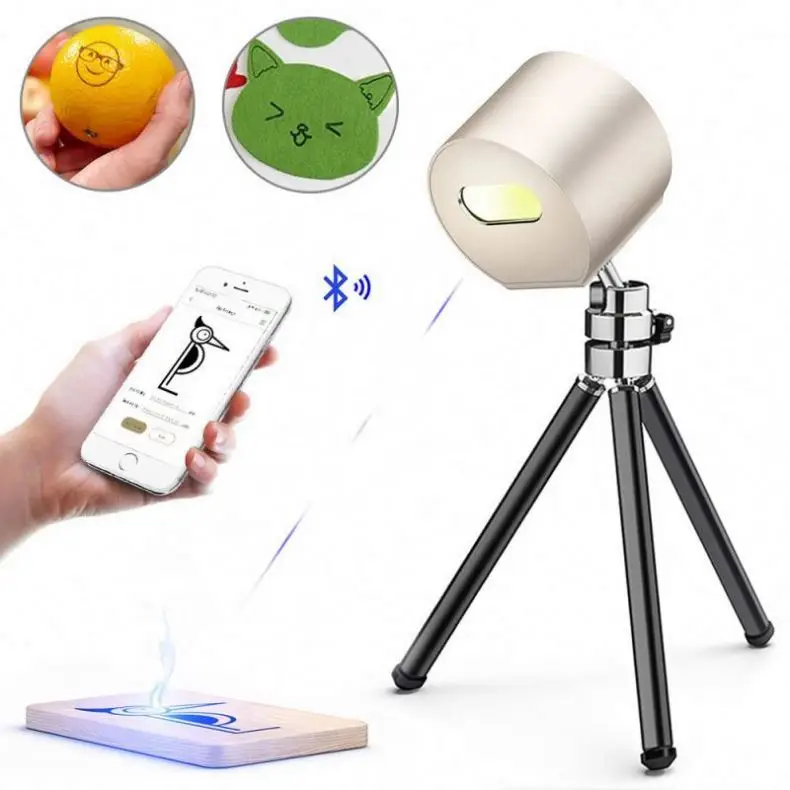 3D Smart Fiber Laser Engraver Machine  Logo DIY With App Portable Compact Etching Mini Desktop Cutter for Wood Leather