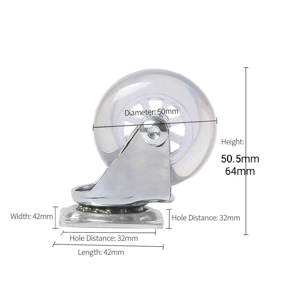 1'-3' PU furniture Universal Caster OEM ODM Office Chair Caster Wheels without Brake