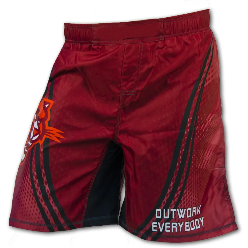 Custom printed plain plus size youth fight shorts mma short wholesale
