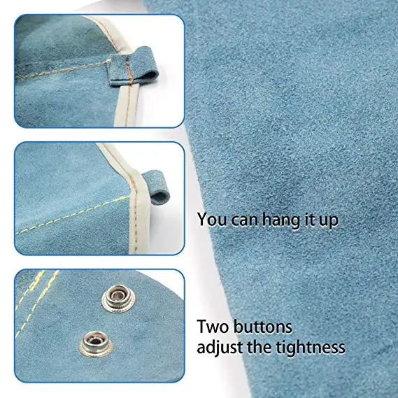 Swelder Cowhide Leather Protection Fire Resistant Welding Sleeves For Welding Safety Equipment