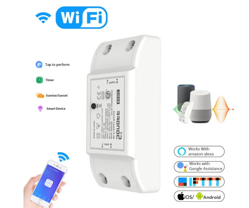  Лидер продаж 2021 выключатель света для умного дома sonoff wifi basic r2 переключатели дистанционного