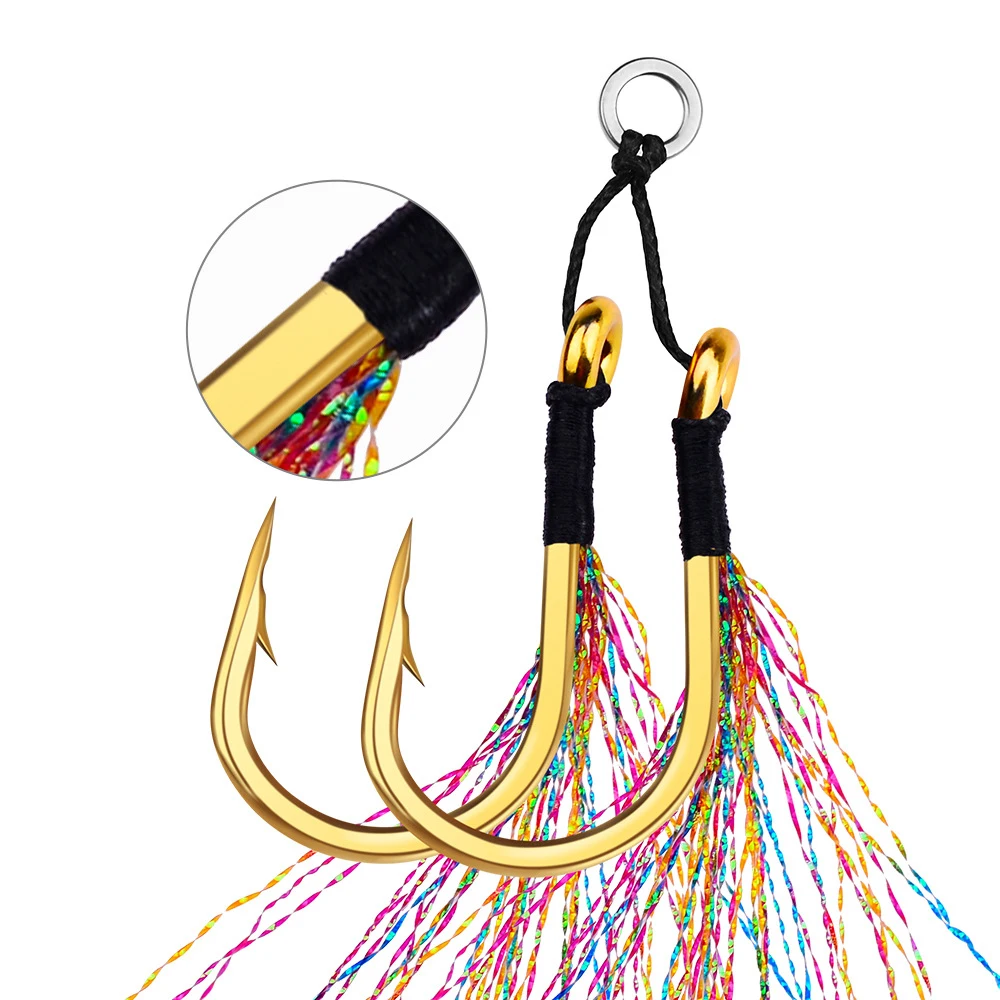 5/0#9/0#11/0#Sea Fishing Hook Assist Hooks For Jig High Carbon Steel Hooks Fishing Accessory