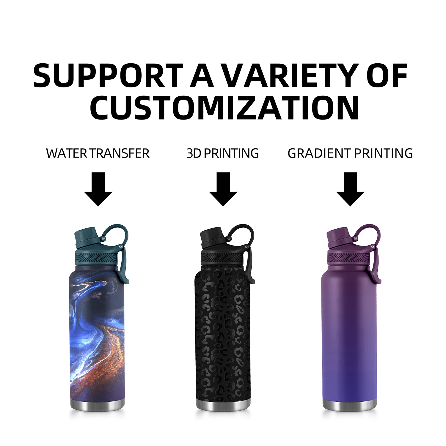 32OZ double wall  vacuum insulated stainless steel water bottle metal vacuum flask stainless steel sports water bottle