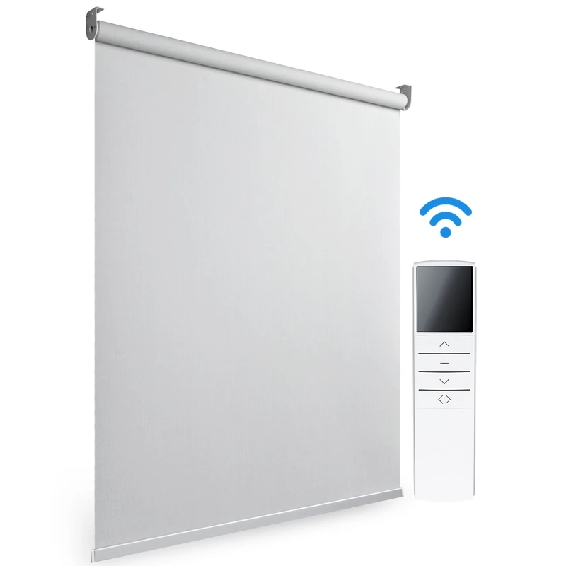 High Quality Easy Installation Factory Made To Measure Window Sunscreen Anti UV Rays Remote Control Electronic Rolller Blinds