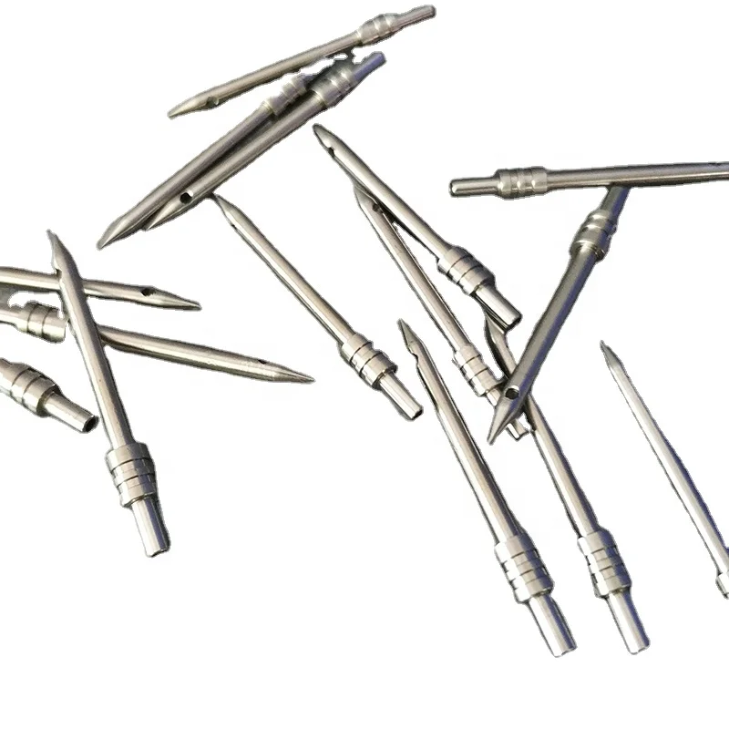 OEM Mannfacturing supplier custom high precision AISI 303 / 12L14 steel material medical parts needle shaft Parts custom cnc