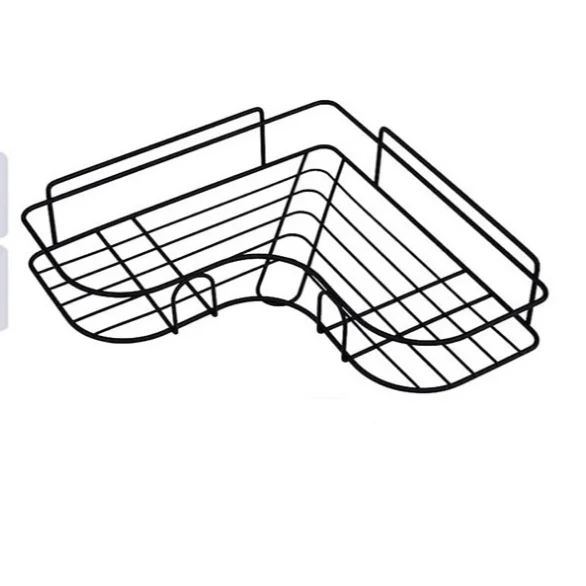 Popular Product Bathroom Metal Wall Corner Hanging Wire Basket Shower Rack Basket For Storage Holder