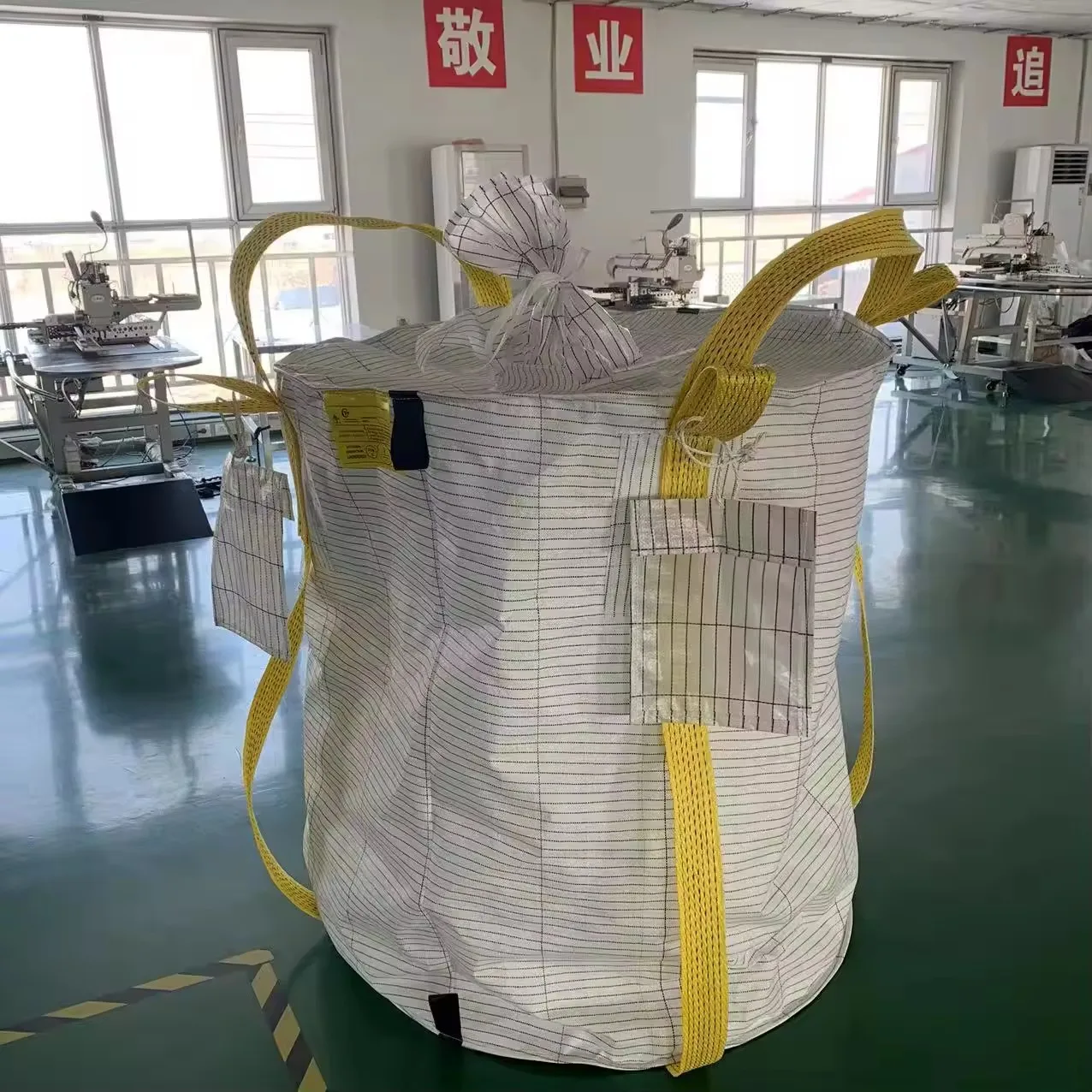 customized printing 1500kg big bag laminated anti static jumbo bag conductive bulk bag for ore copper mine metals minerals