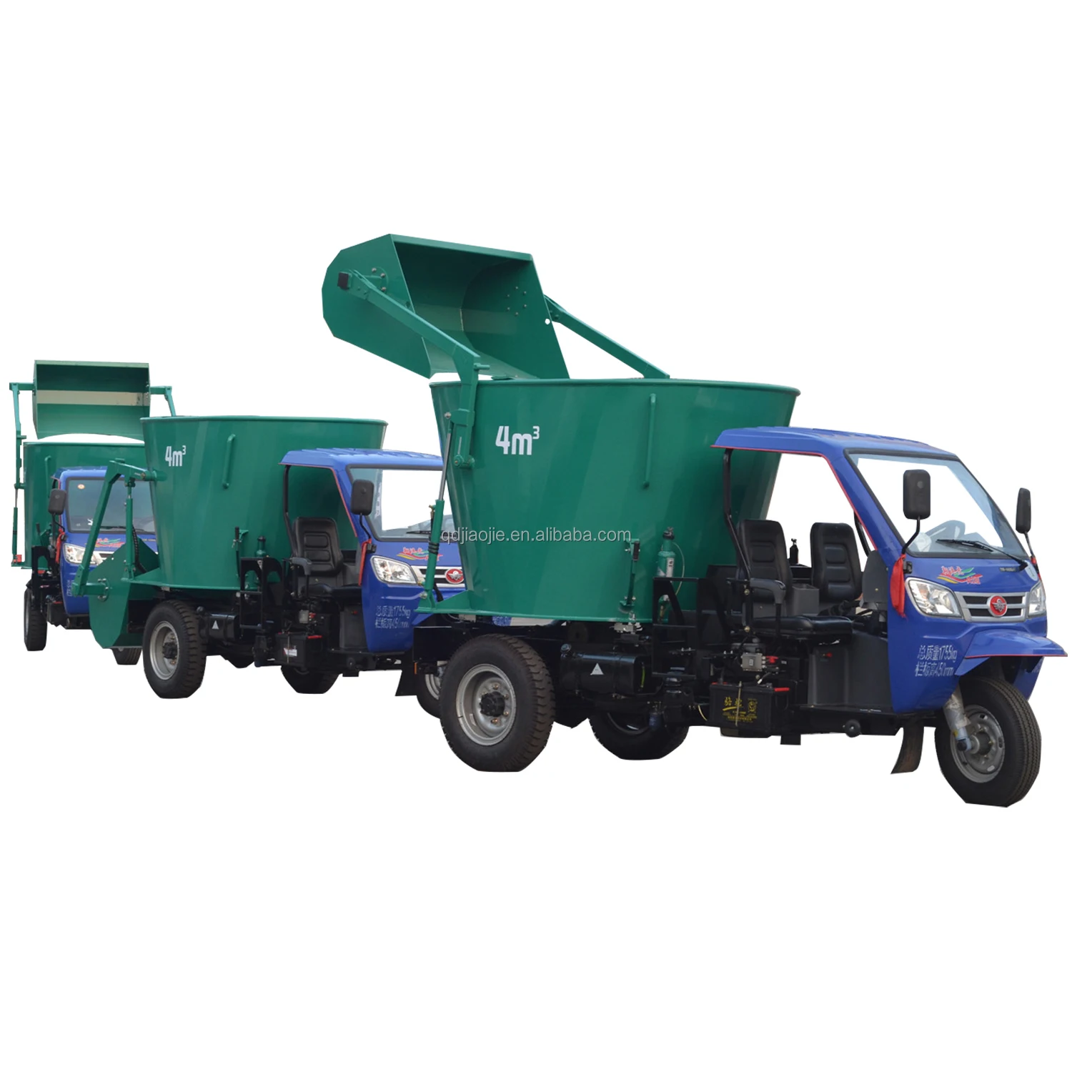 Vertical Livestock Feed Mixer TMR With Cutting Blade