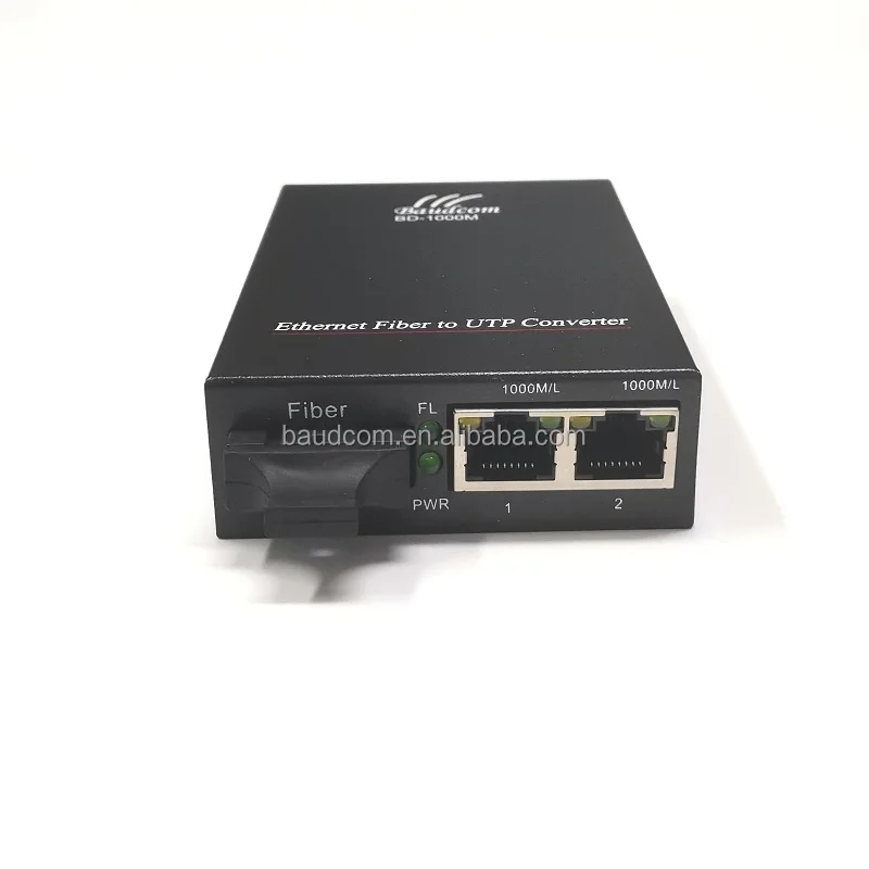 2Ports 1000M Ethernet Fiber Media Converter Gigabit