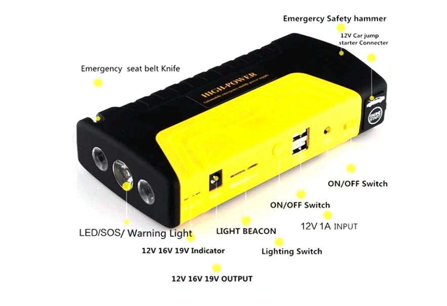 portable multifunction jump starters dc 12v jumpstart powerbank car battery charger jump starter air compressor