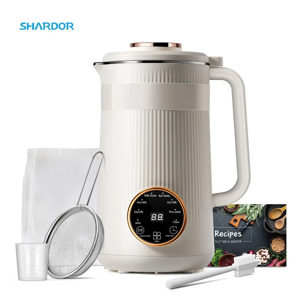 800W Powerful Automatic Soybean Milk Machine with Delay Start Keep Warm Boil Water Cream Multifunctional Milk Maker
