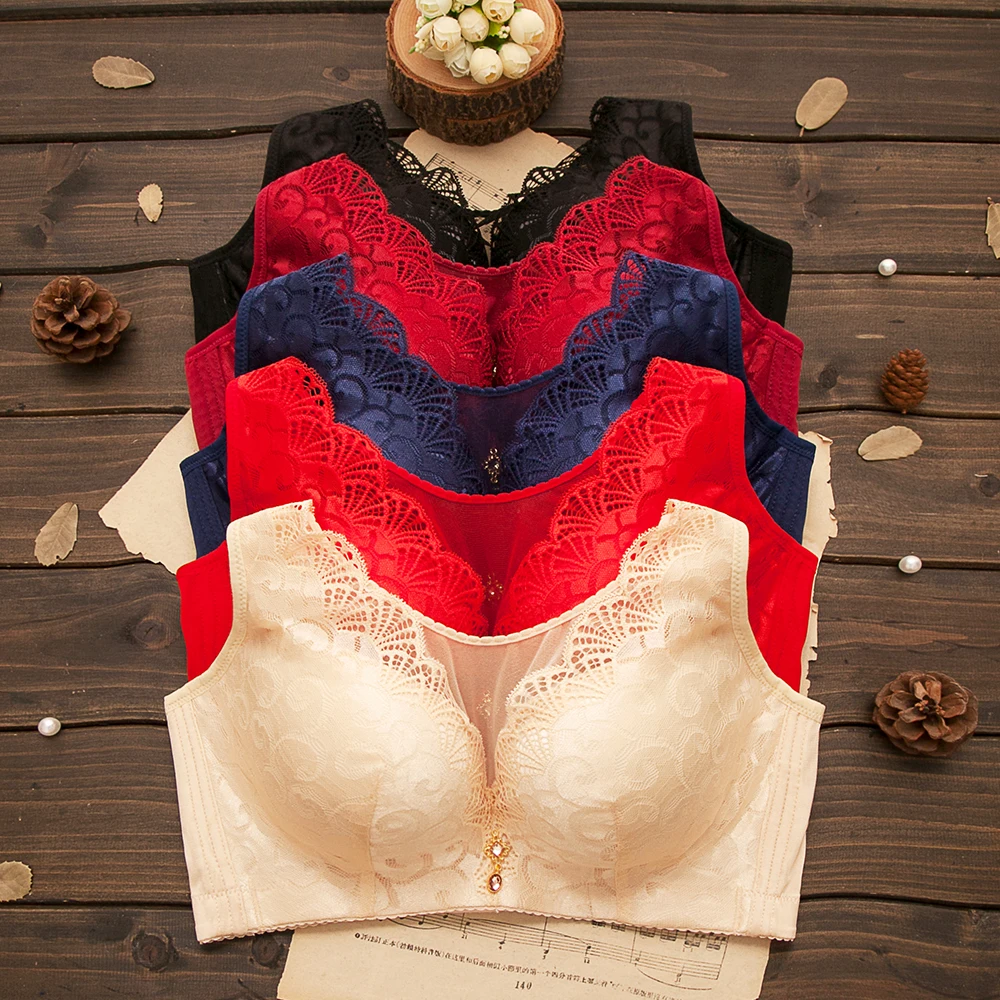
Sexy lace Wireless Women Thin cup Plus Size 