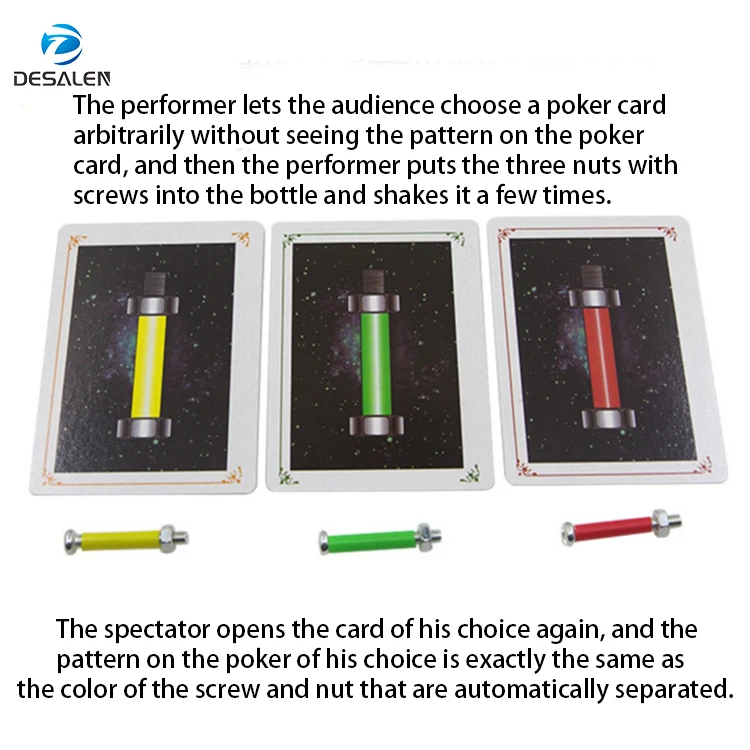 Micro Psychic Super Ultimate Rotating Nut off Bolt Magic Props Screw Tricks Prediction ET Close Up Magic Trick