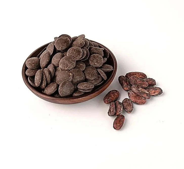 Professional Factory Industrial Dark Milk and White Compound Chocolate Dark Chocolate Button Shape from Vietnam Original
