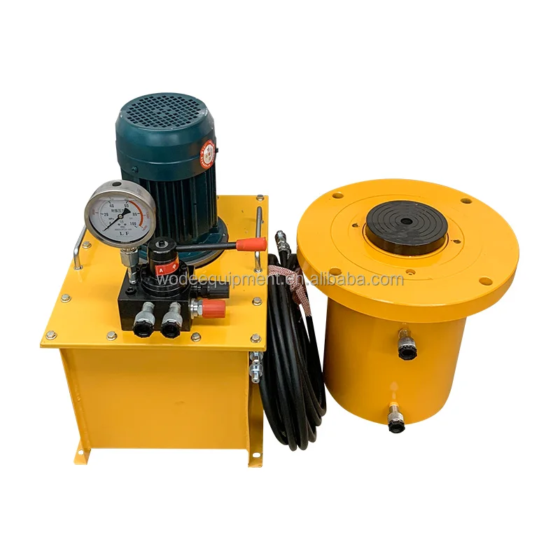 CE Certificated 200 320 400 Ton 63MPA Double Acting Pressure Hydraulic Flange Press Cylinder Jack For Construction