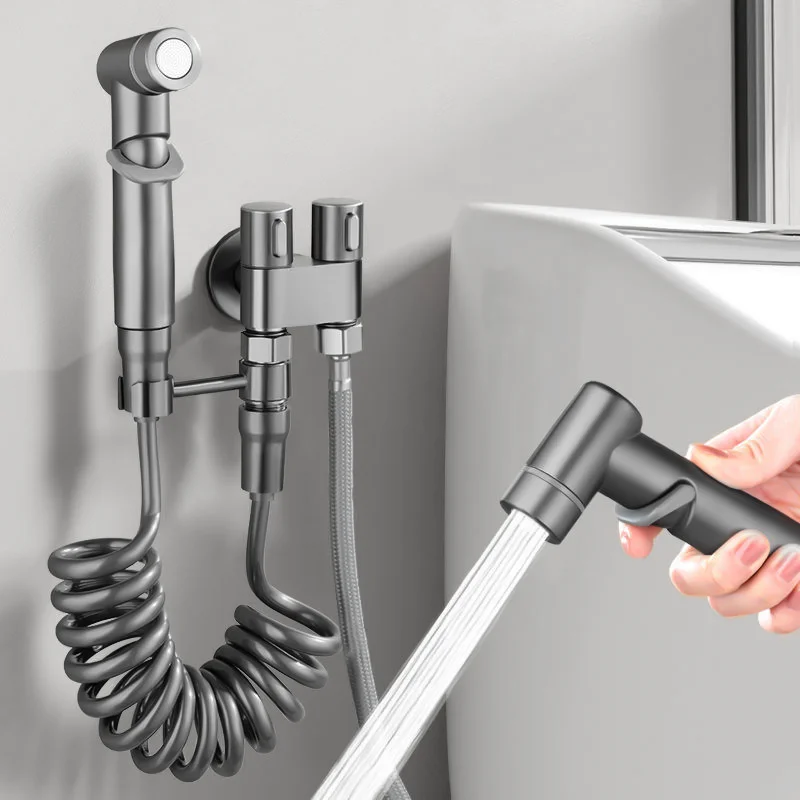 New Style Handheld Pressurized Spray Gun Non Electric Wall Mounted Shattaf Bidet Sprayer Set Attachment For Toilet Sprayer