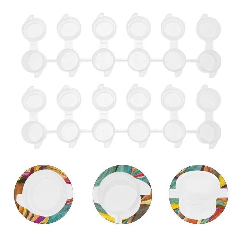 Watercolor Paint Storage Box Mini Paint Pigment Box Acrylic Paint Empty Storage Container Art Craft Supplies 5ml 6 Slot 6 Colors