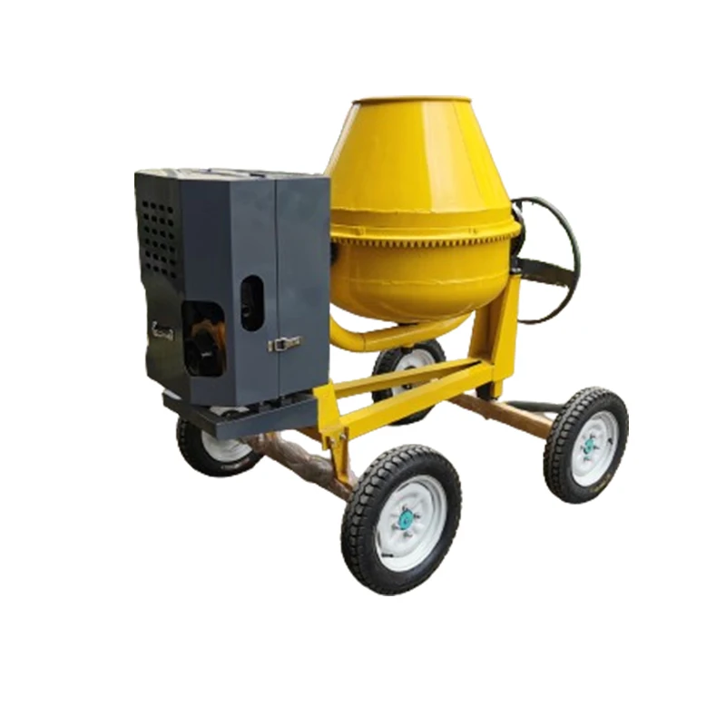 Compact 350L Portable Electric Concrete Mixer - Mini Mobile Drum Cement Machine for Efficient Mixing