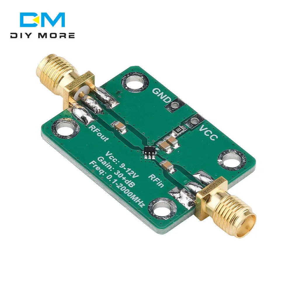 0.1-2000MHz 32dB Gain Broadband Low Noise High Frequency LNA RF Amplifier Module For FM HF VHF/UHF