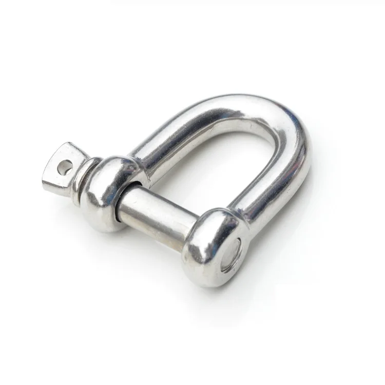high-strength stainless steel marine rigging d shackle for anchor chain