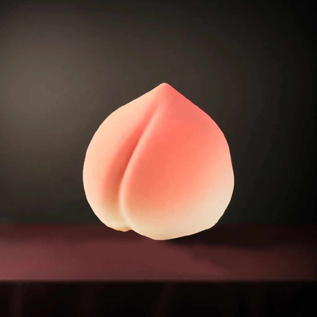 Cartoon Frozen Cheese Peach Mousse Cake with Coffee Flavor Packaged in a Box