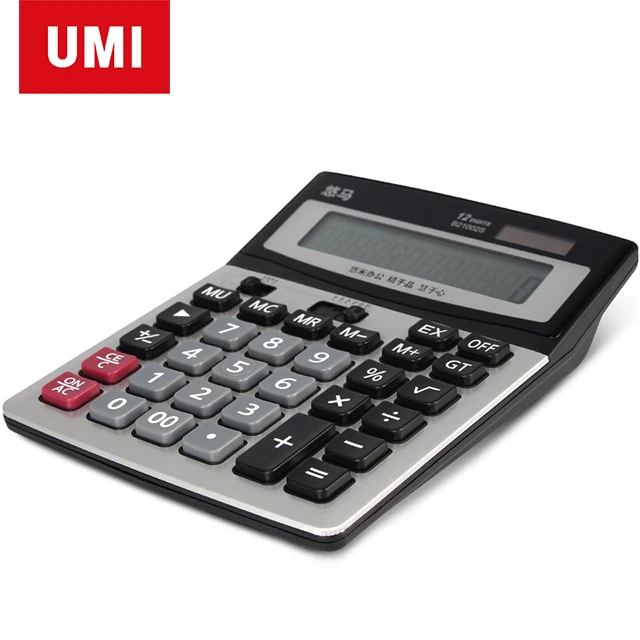 
UMI Multifunction Solar Power 12 Digit Economic Office Currency scientific Calculator 