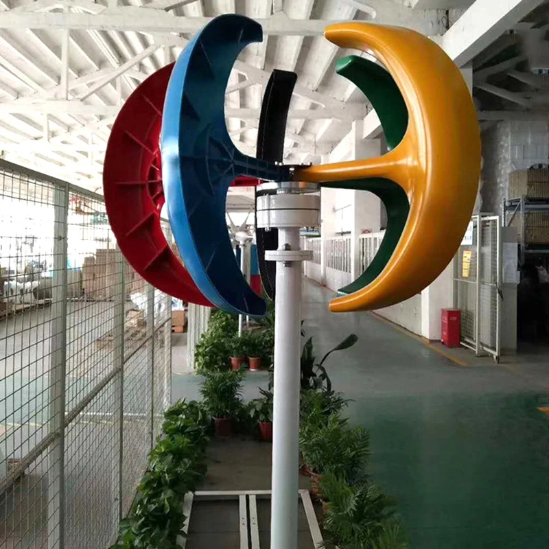 Small Vertical Axis Maglev Wind Turbine Generator 100W 200W 300W Wind Power System HELIOS CE & ISO Customized Color Nylon Fiber