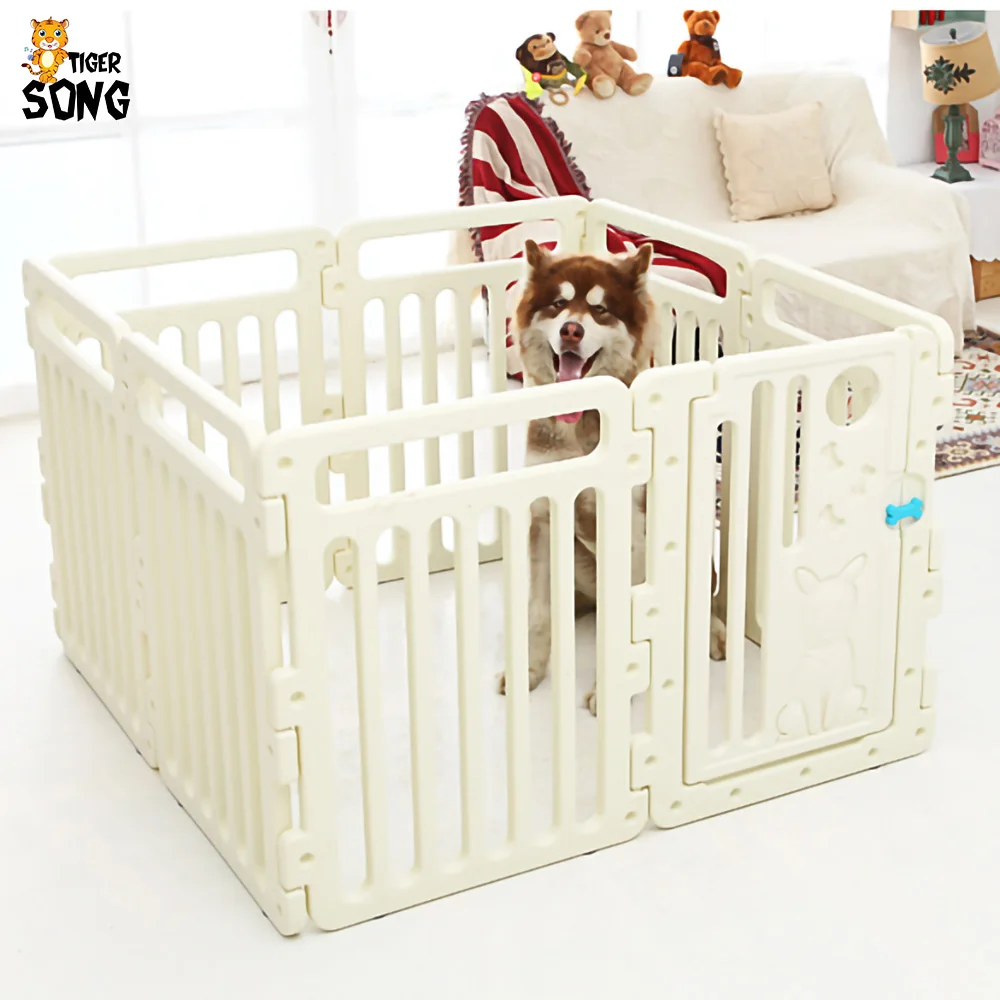 Exercise large indoor white plastic pet cage dog playpen panels
