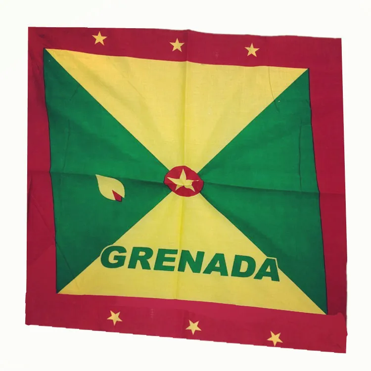 New Arrival Square Bandanas Headwear Scarf Trinidad Bandana Grenada Accessories Candana Square Caribbean Country Flags Bandanas