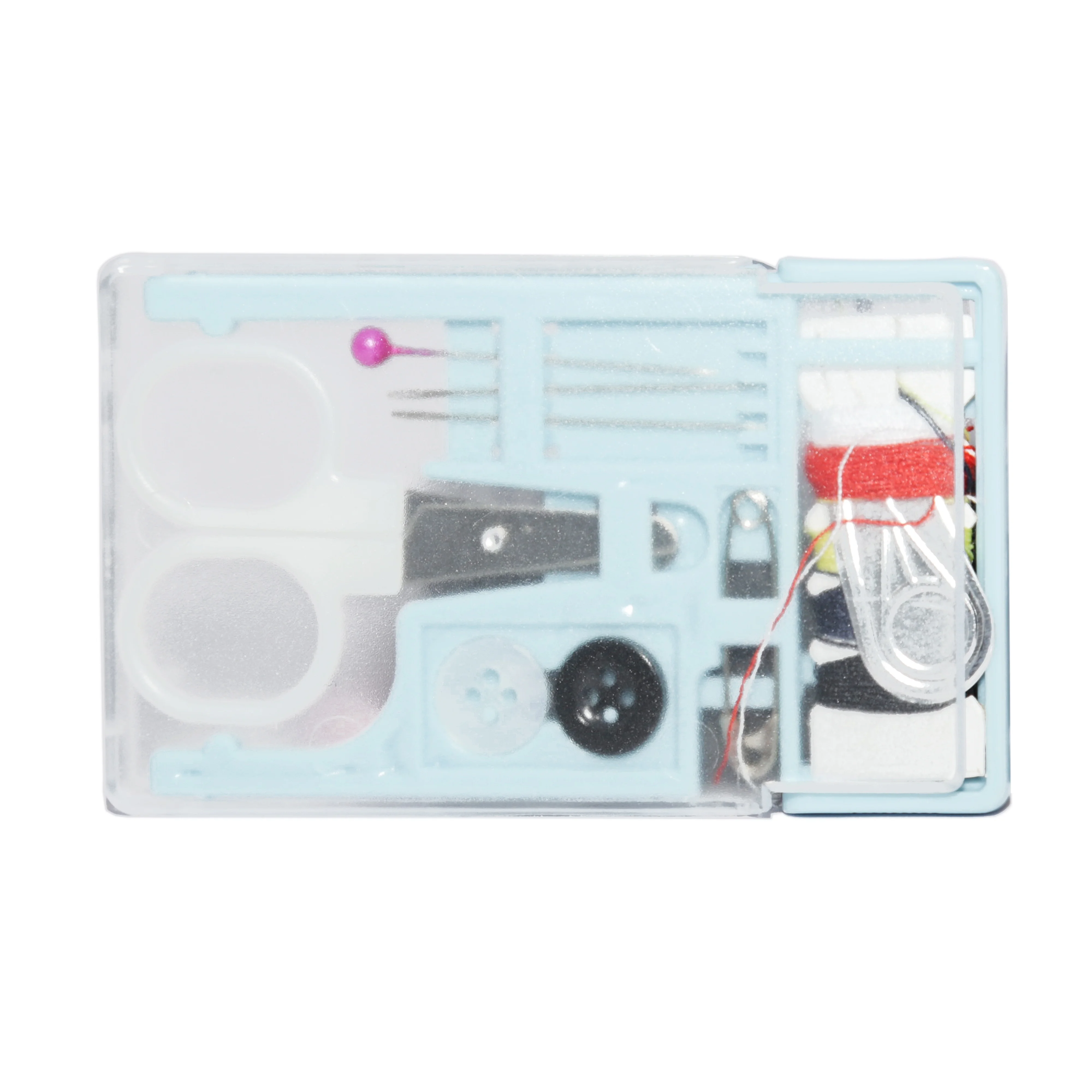 Mini Drawing Sewing Box with mirror, Pocket Needlework Tools Set, Portable DIY Sewing Accessories