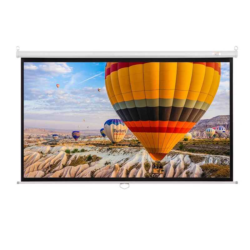 High gain screen fabric for projector indoor projector screen 120 inch 16:9 manual projector screen 8k material