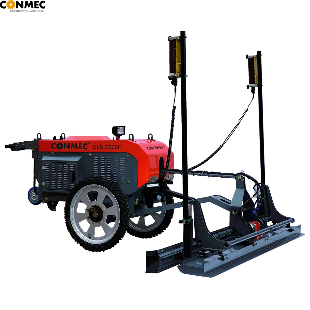 Factory supply Hand held Laser Leveling Machine Two Wheels Electric Laser Concrete Screeds flat dual slopes