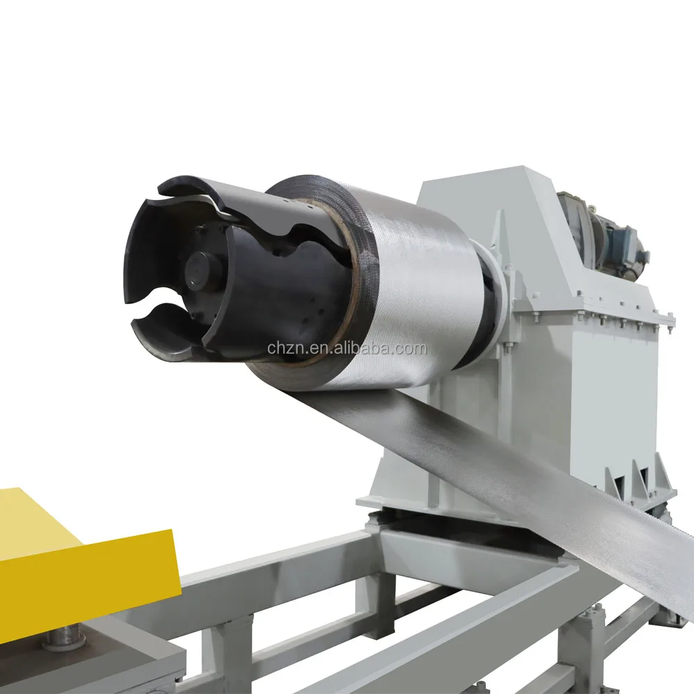 Galvanized roll recoiling and decoiling knurling machine for embossing machine production line