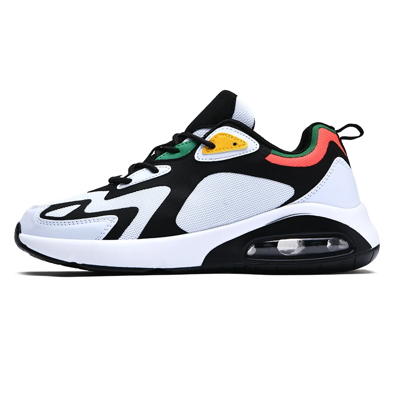 
Online shopping soft sole lace up air cushion custom branded trainers adult black casual running shoes 