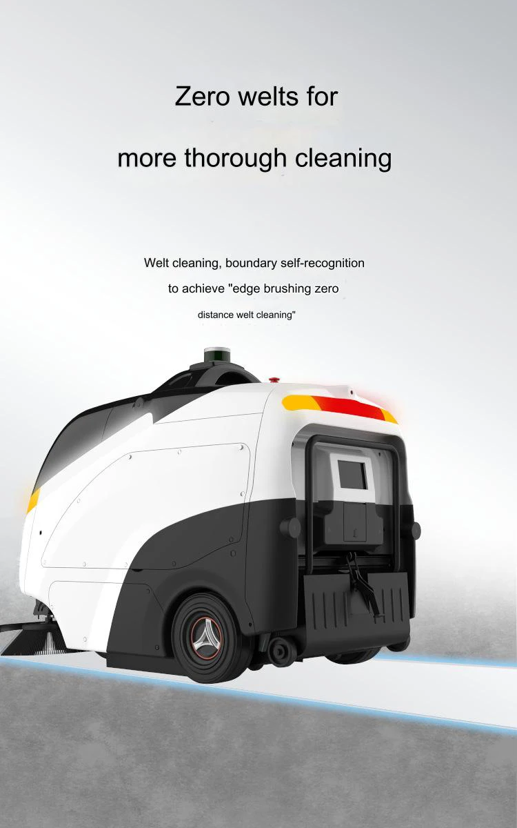 Commercial Electric Robot Sweeper Unmanned automatic navigation radar scanning ground deep floor sweeper robot