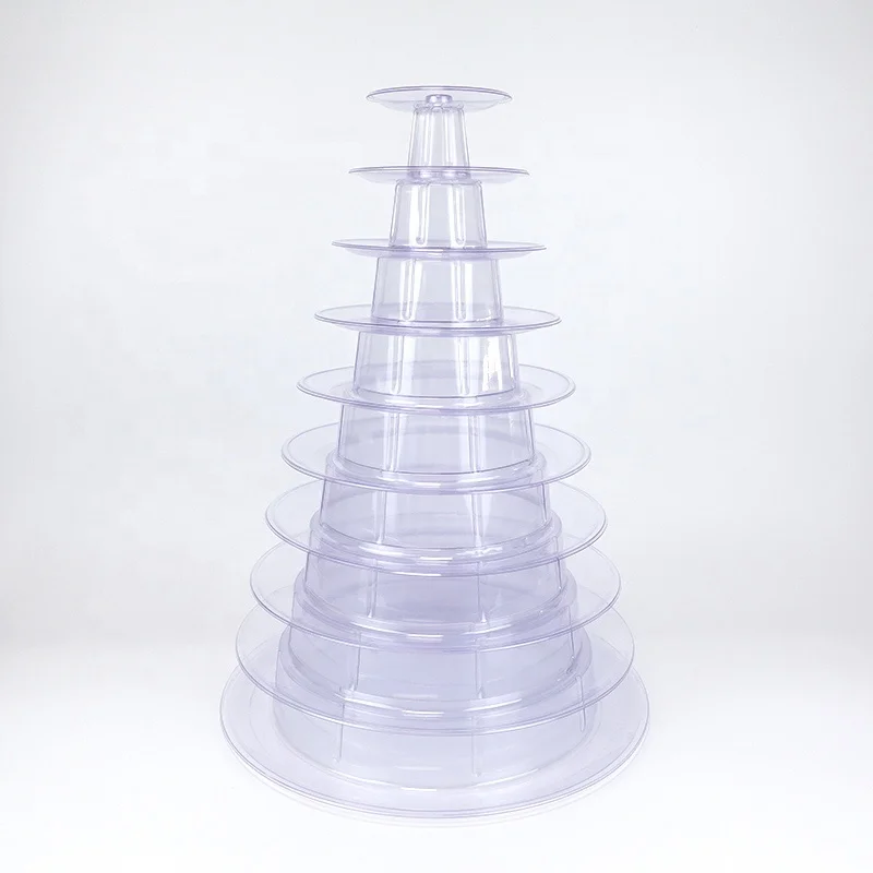 10 Tiers Macaron Cookie Chocolate Clear Plastic Tower display stand packaging