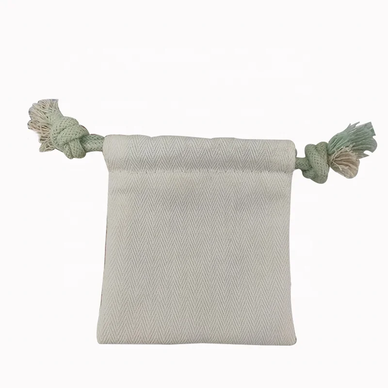 Gift Packaging Cotton Cloth Drawstring Bag High Quality Good Fabrics Customized Printed Logo Gift Packaging for Small Things