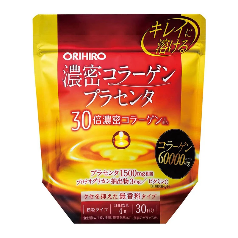 
ORIHIRO 30 times dense Collagen 60000mg & Placenta 1500mg 120g Drink Collagen Powder Supplements 