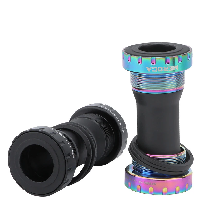 MEROCA M68 Steel Bearing Bottom Bracket Screw-in 68/73 Mm Bicycle Center Axle MTB Bike Aluminum Alloy BB