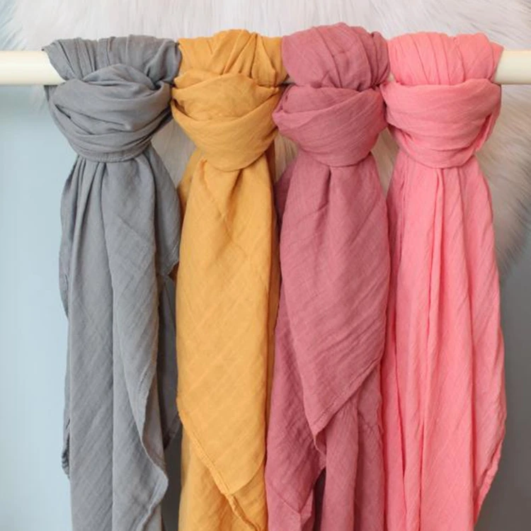 Color Earthy Organic Muslin Gauze Cotton Bamboo Earthy Baby Swaddle Blanket muslin squares