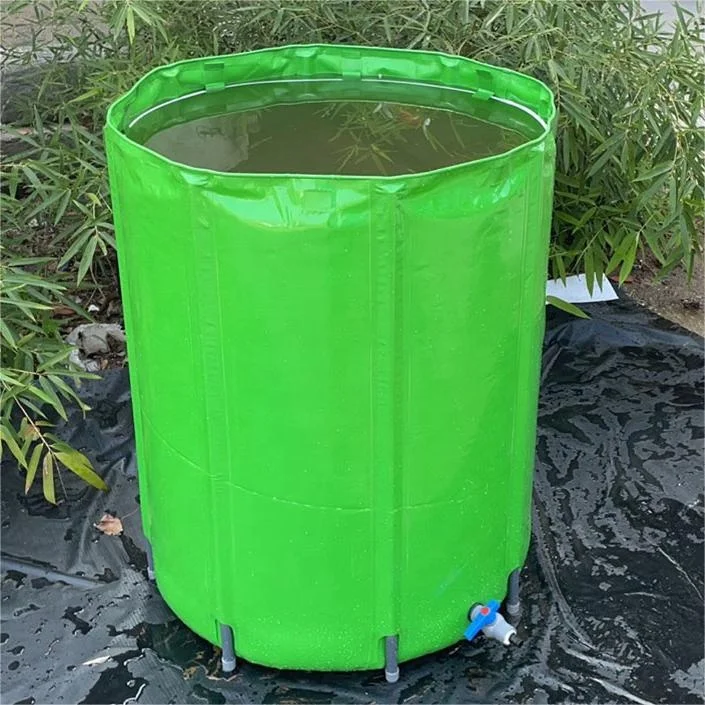 500L Outside Harvest Strong PVC Rainwater Collector Collapsible Rain barrel Water Tank